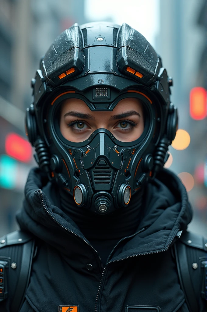 Sci-Fi hitech toxic hazard face mask