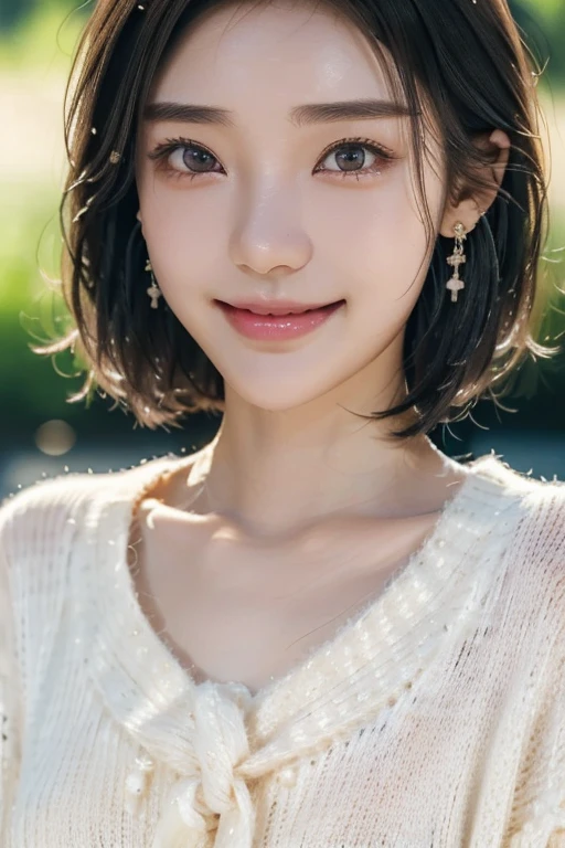 (2 Japanese girl,), (Small breasts:1.5,),(solo,,Textured skin, Detailed skin,Detailed face,Detailed eyes,detailed posing,Natural eyebrows,Sparkling Eyes,High detail, Highest quality, Super detailed, Surrealism, ,8k,RAW Photos,Photographicism,Professional Lighting,Portrait Photography,Soft Light),((Black Hair, Natural Makeup,Simple earrings, Bob Hair,ribbon,Smiling)),(((Light white summer sweater,Her underwear is visible)))