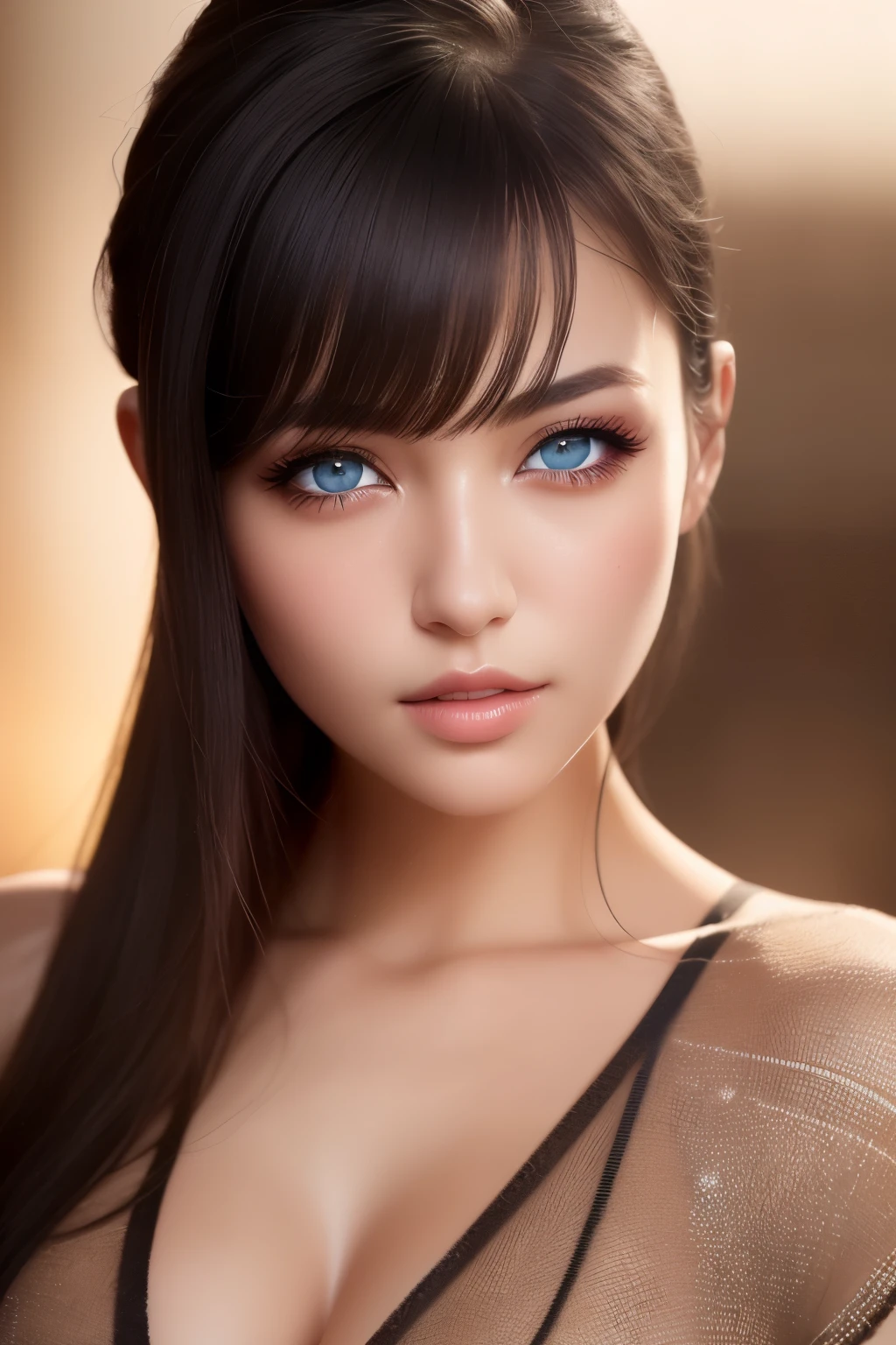 красивый детальный portrait женщины крупным планом с безупречной кожей, extremely detailed and realistic facial features, with captivating eyes, 1 girl, soft skin, high quality, 8k, photorealistic, masterpiece, super detailed, studio lighting, professional, bright colors, complex detail, clear focus, beautiful detailed eyes, beautiful detailed lips, extremely detailed eyes and face, long eyelashes, portrait