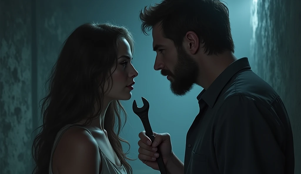 “It’s one of them,” 2 sarah whispers, barely able to get the words out.
2 Tom tightens his grip on the wrench, his face set in determination. “If it breaks through, we’ll have to take it down.”