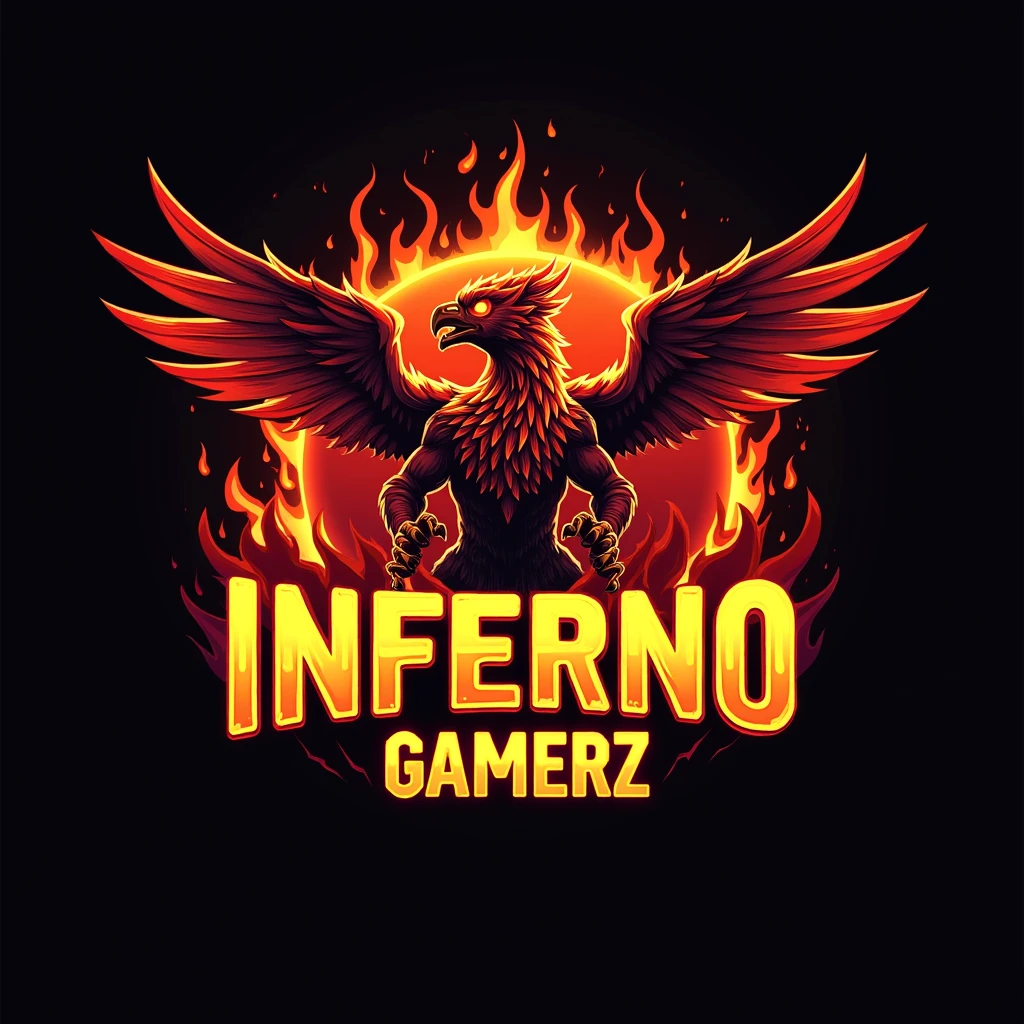 Create a logo of INFERNO GAMERZ for youtube channel,it would be energetic and a great match for a gaming channel