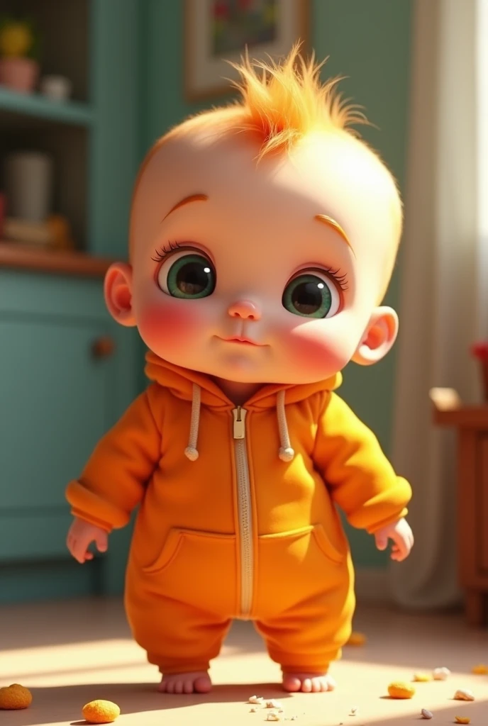 An orange baby Watch out for the sneakiest snack thief around