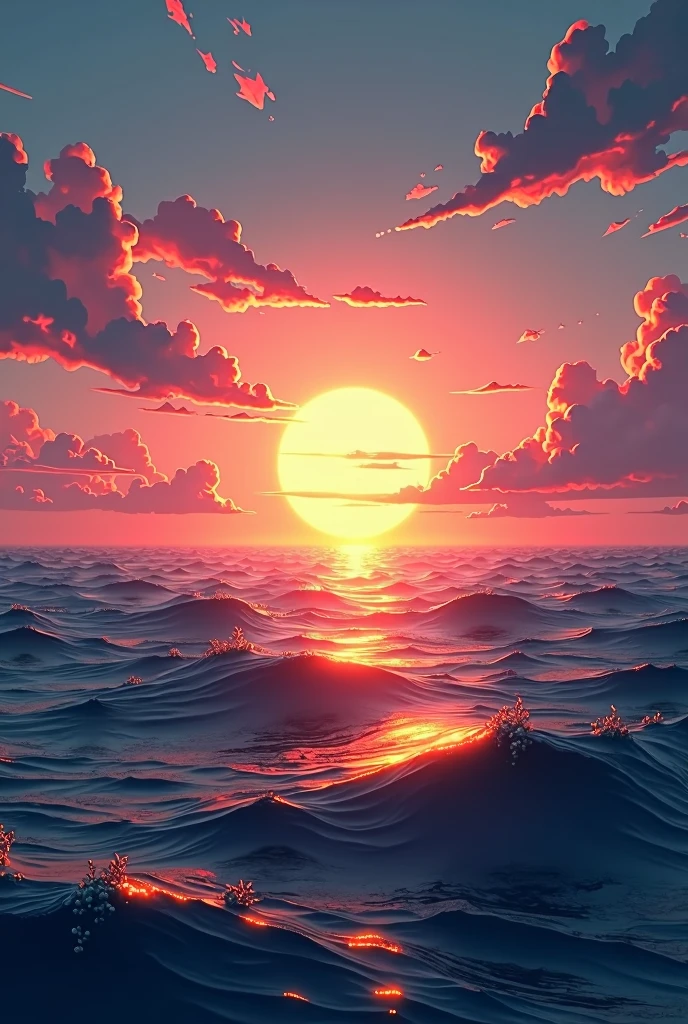 Sunset at sea