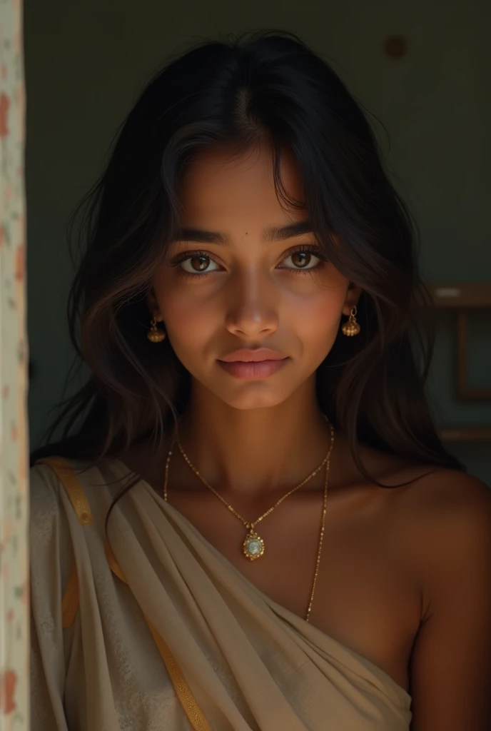 golden bellydancer, cleavage, beautiful teen javanese girl with hijab and few soft freckles, mole below eyes, detail skin texture, smile, , dramatic light , Rembrandt lighting scheme, (hyperrealism:1.2), (8K UHD:1.2), (photorealistic:1.2), shot with Canon EOS 5D Mark IV, detailed face, detailed skin texture, 35mm, over-the-shoulder shot,cool-toned color grading, Deep Focus cinematography effect, Natural Lighting, high quality, ultra detail, 8k resolution,