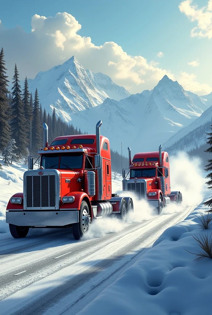 Racing between canadian truck