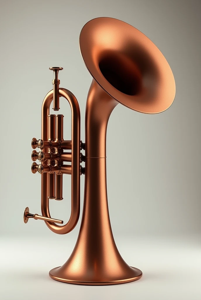 Generates a trumpet in metallic copper color