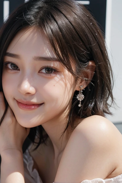 (2 Japanese girl,), (Small breasts:1.5,),(solo,,Textured skin, Detailed skin,Detailed face,Detailed eyes,detailed posing,Natural eyebrows,Sparkling Eyes,High detail, Highest quality, Super detailed, Surrealism, ,8k,RAW Photos,Photographicism,Professional Lighting,Portrait Photography,Soft Light),((Black Hair, Dark Eyes,Natural Makeup,Simple earrings, Bob Hair,ribbon,smile)),(((Window,Window glass with rain drops,View from the outside, )))