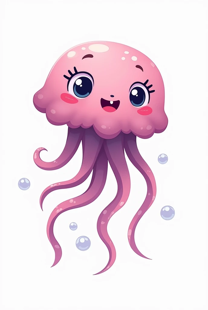 jellyfish cartoon white background