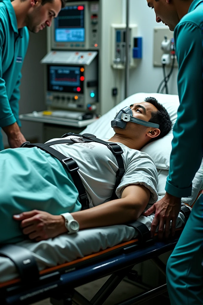 Image of a patient on an IMMS stretcher
