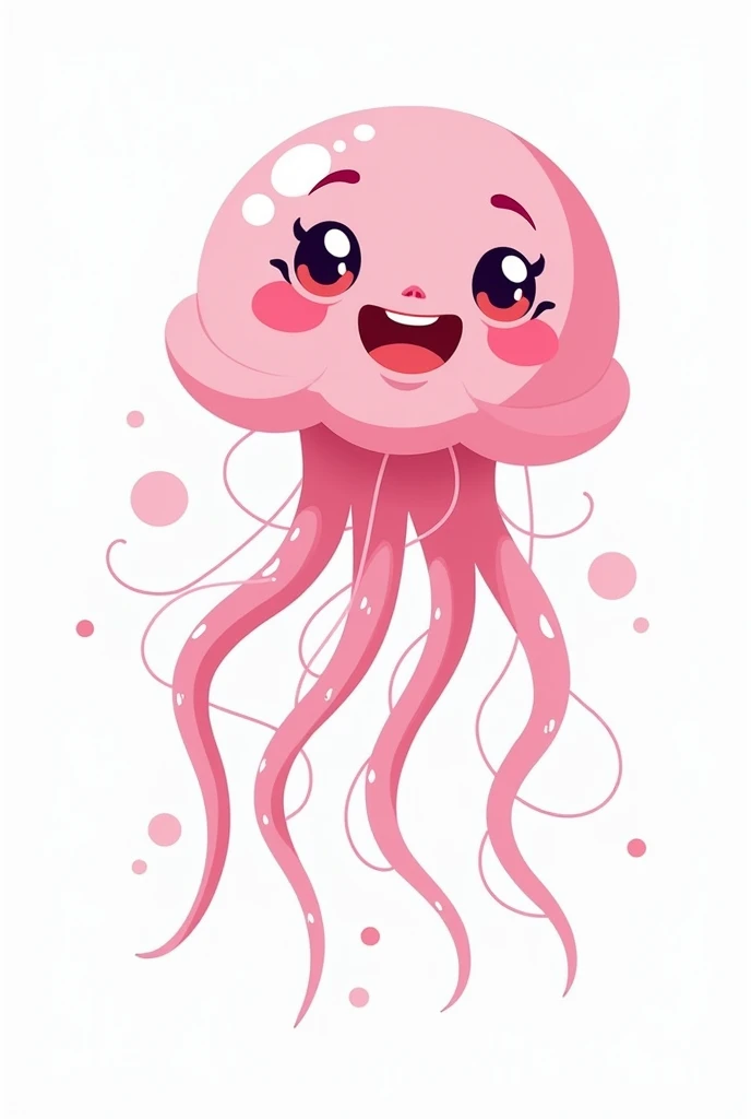 jellyfish cartoon white background