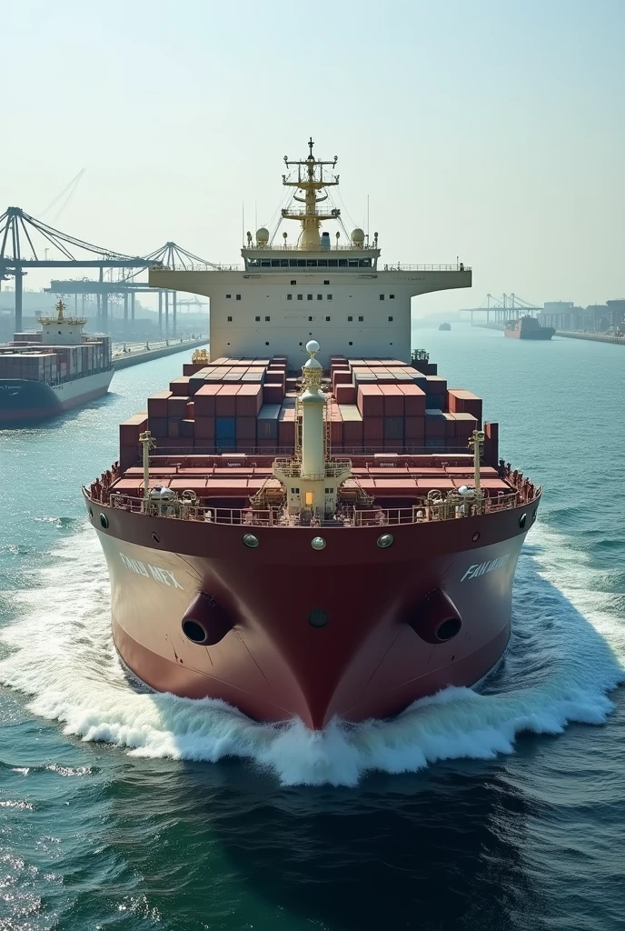 Fahad Impex name in cargo ship in karachi