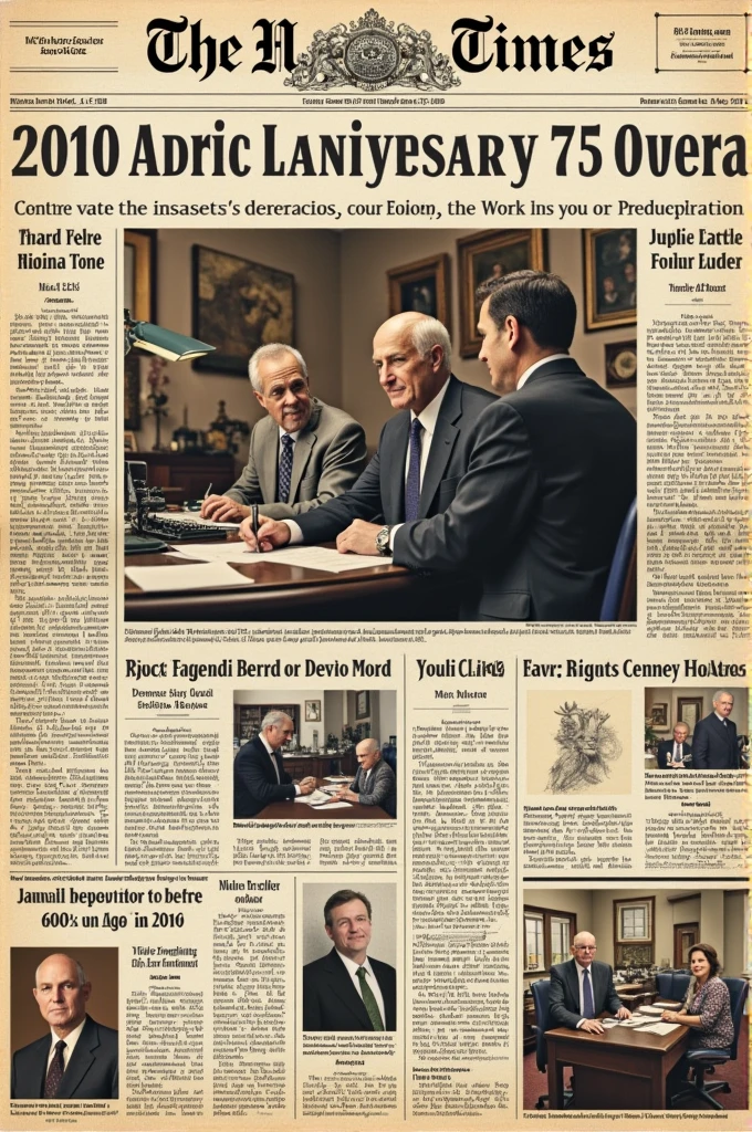 Newspaper page 75th anniversary 