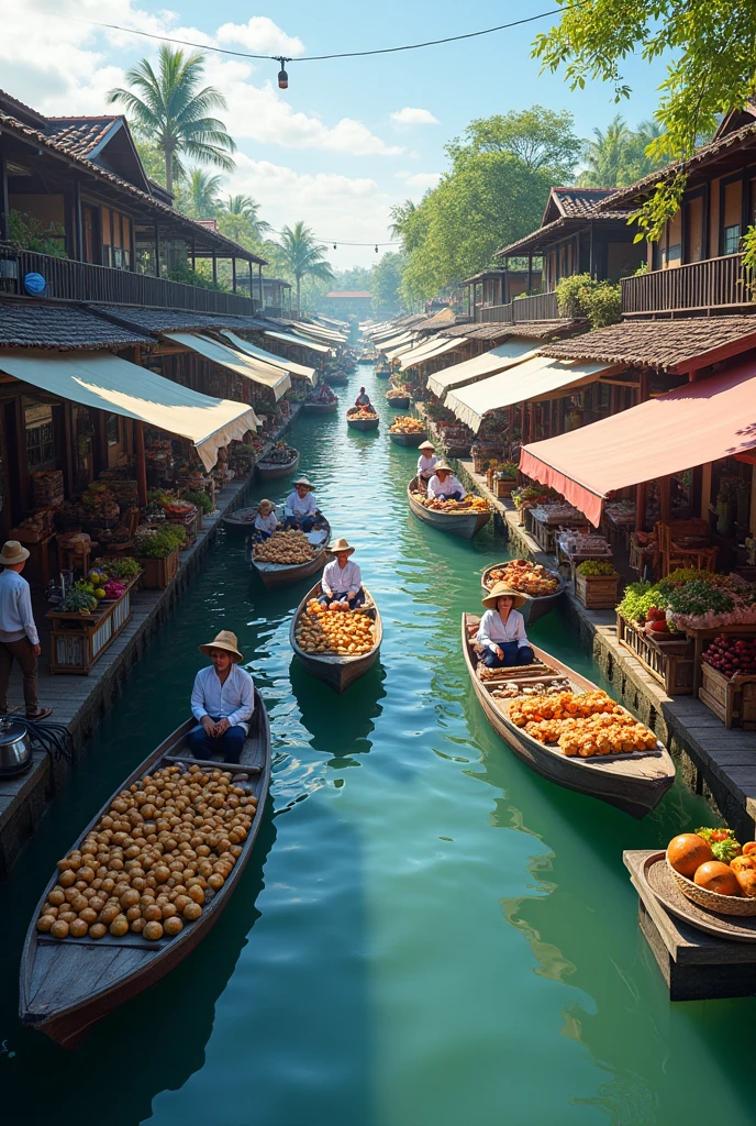 Vietnamese girls, , sexy lustful body, Full nudity, Standing in the middle of a crowded fruits floating market in the river area inVietnam. 8k image, (exposedpussy)., nsfw:1.2. pinknipples, detailenipples. big chest