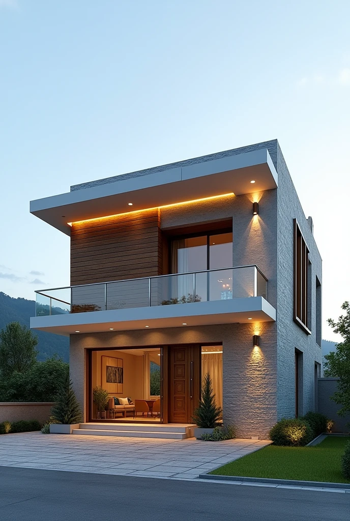 Create a 2 story modern kashmir house design of 35×30