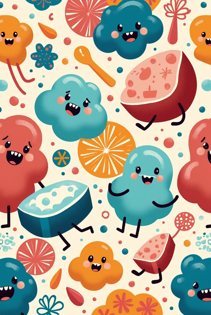 Pattern image soap theme cartoon