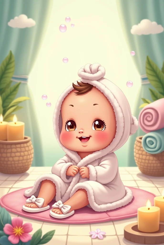 Pattern image spa baby theme cartoon
