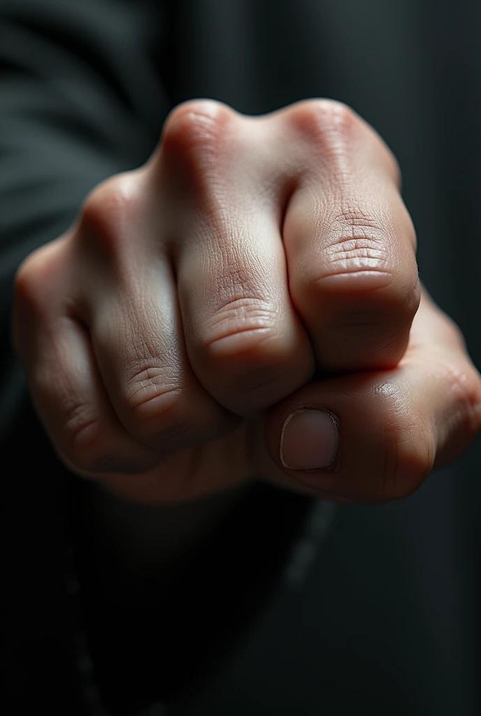 Clenched Fist: A close-up of a hand tightly clenched into a fist, showing bottled-up rage.