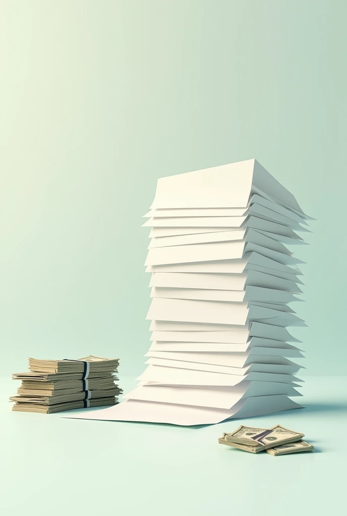 An image showing a small pile of money in the left next to a large list of wants or needs in the right. Increase the amount of wants. Now increase the volume of the wants and reduce the money by a little