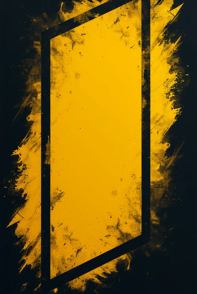 create a sketch of a flag for a college team, must be yellow and black, with rectangular space to place the athletic logo, must have the style of war