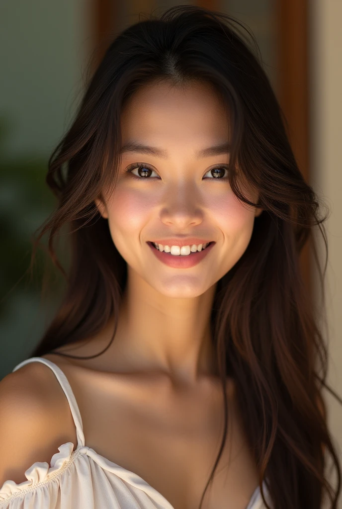 thai garl, age 25, long hair,cute post