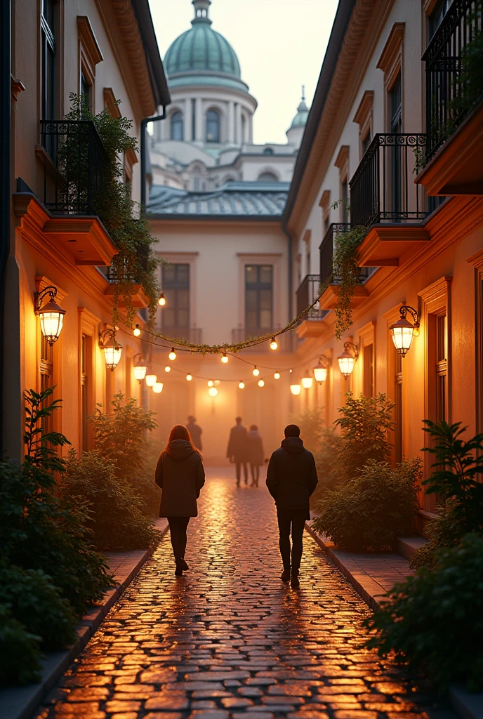 Courtyards of Saint Petersburg. evening, magic, Shine, summer, realistically