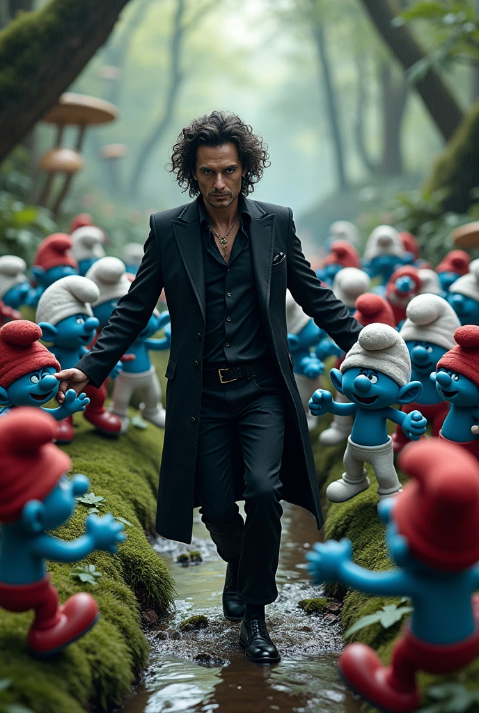 Nicholas Cave was found by the Smurfs and started dancing