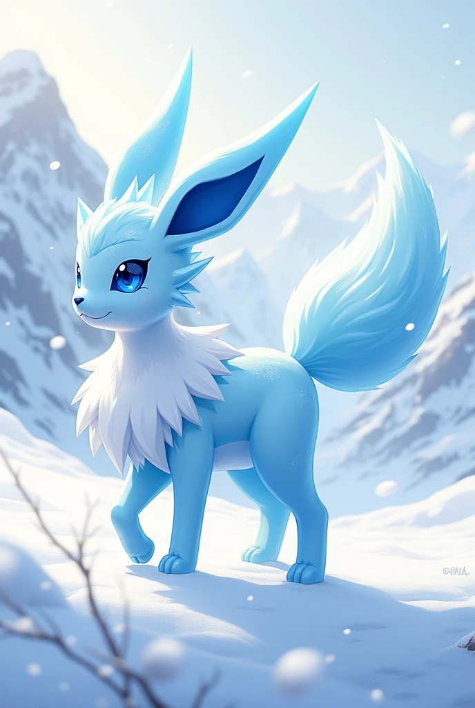 (REUPLOAD) Glaceon In a Snowy Landscape