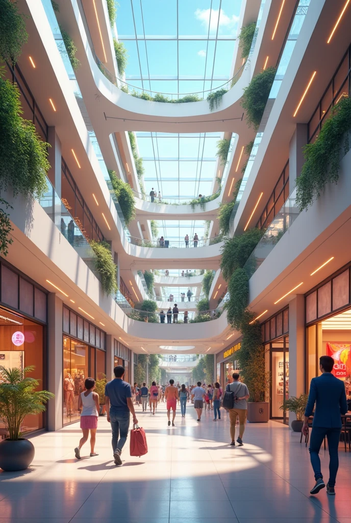 Generate of shopping mall for background animated video