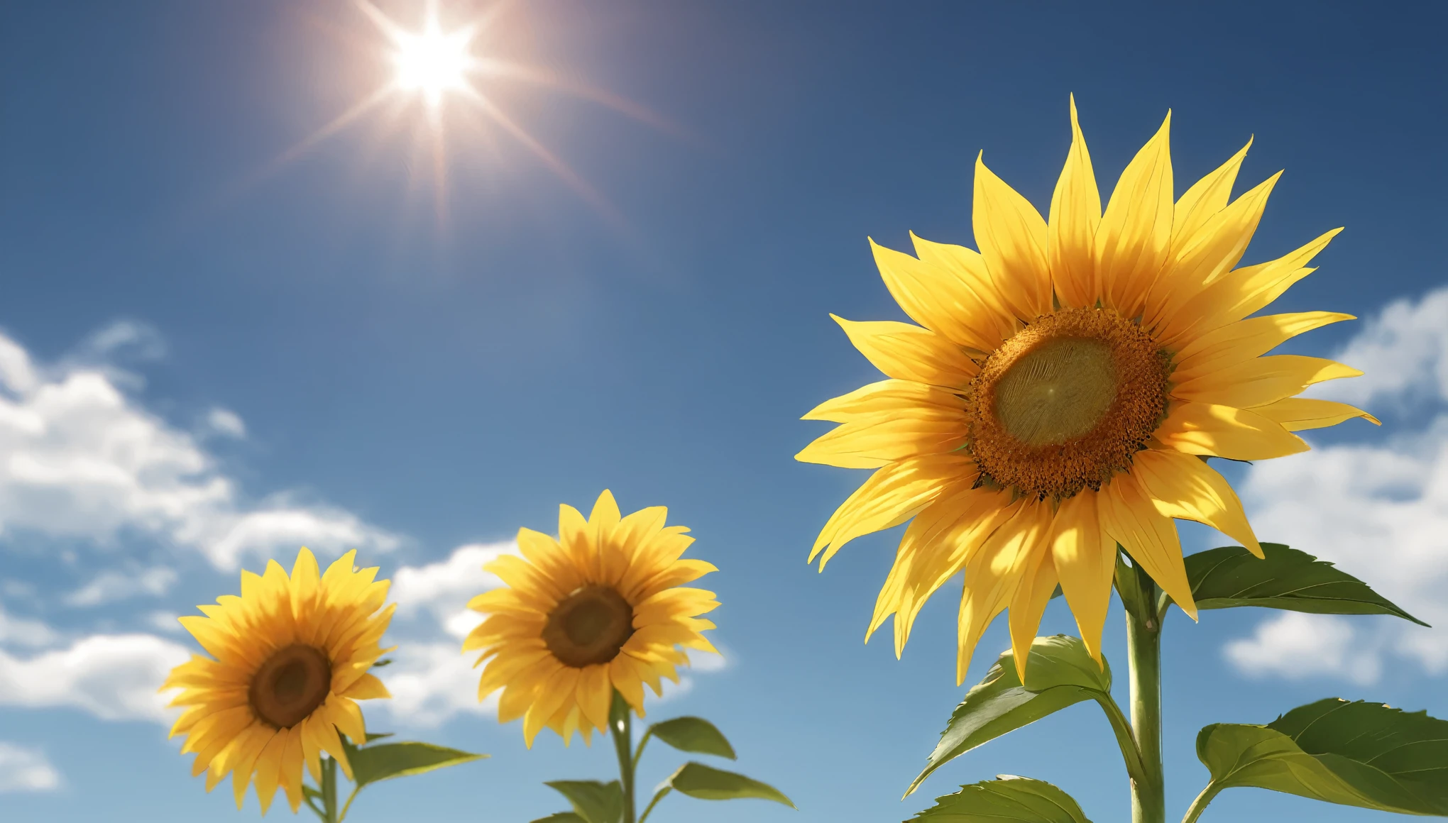 Summer sky,sunny,Daytime, (Highest quality,4K,8k,High resolution,masterpiece:1.2),Very detailed,(Realistic,photoRealistic,photo-Realistic:1.37),High resolution,超High resolution,Studio Lighting,Vibrant colors,Professional