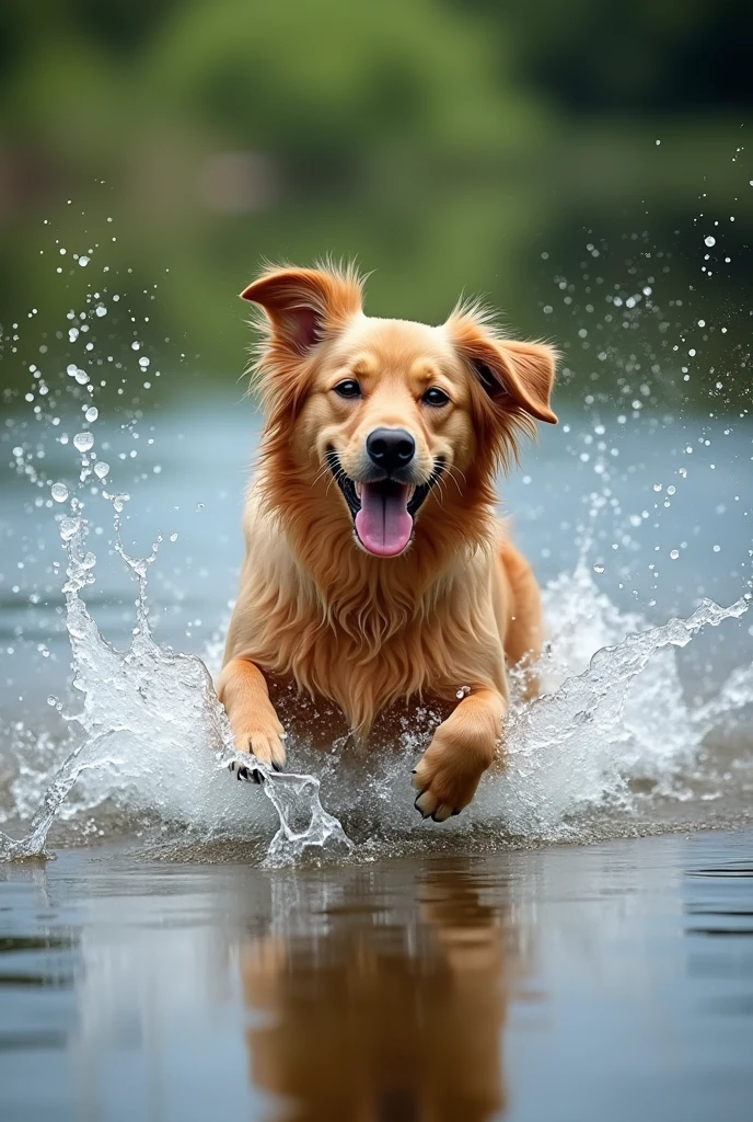 Fotoshooting, Dog in the water