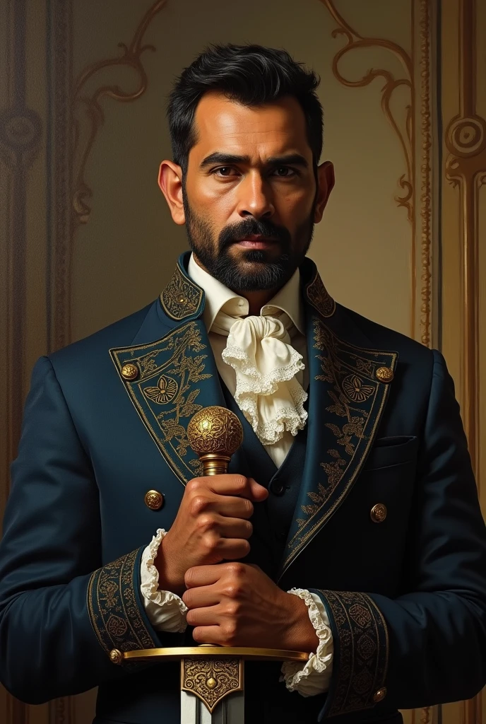 Look of dhoni in year 1800