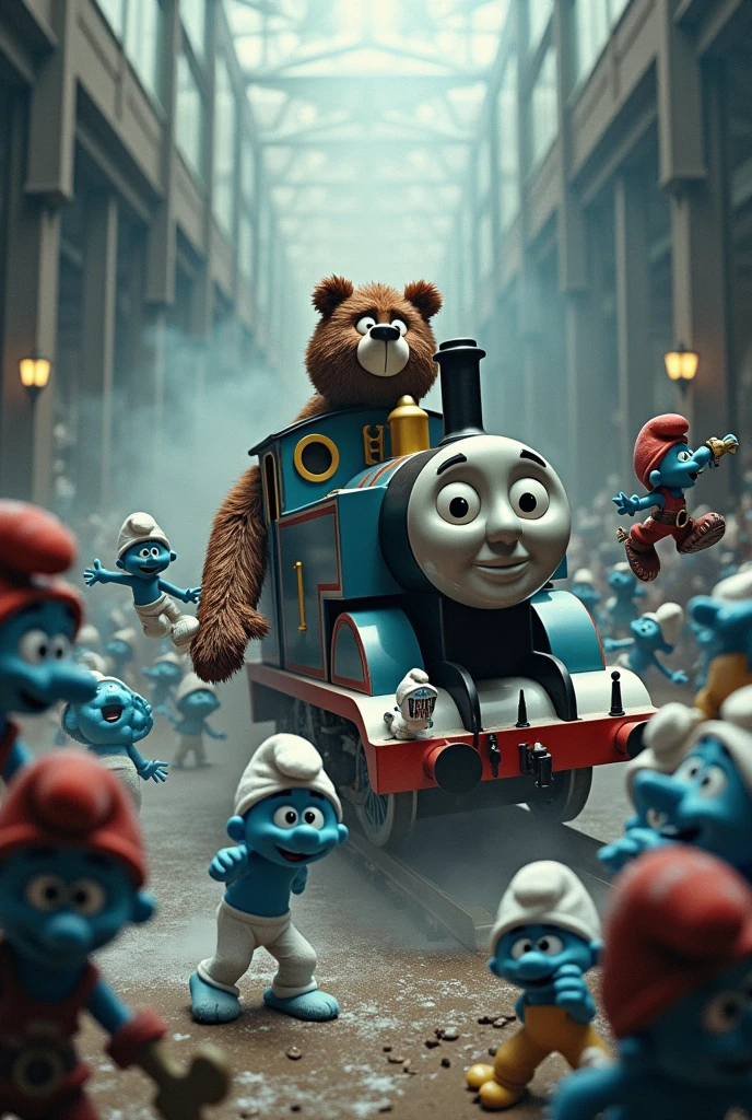 Nicholas Cave and Freddy Fazbear are visited by the Smurfs,Thomas the Tank Engine and they started sniffing white powder and dancing