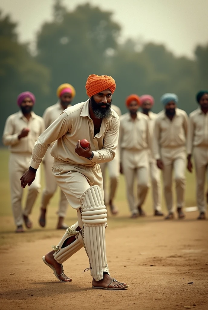 Look of Indian cricket team in year 1800