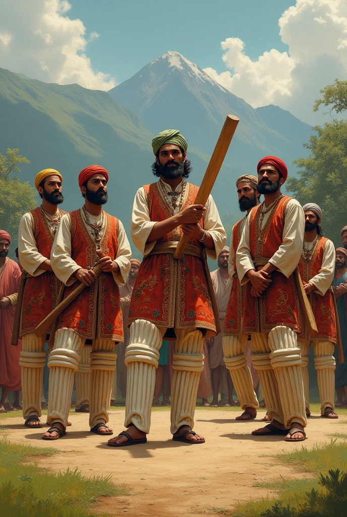 Look of Indian cricket team in year 1600