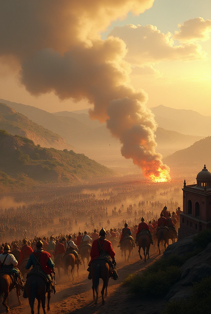 Marathas defeating Mughal empire 
