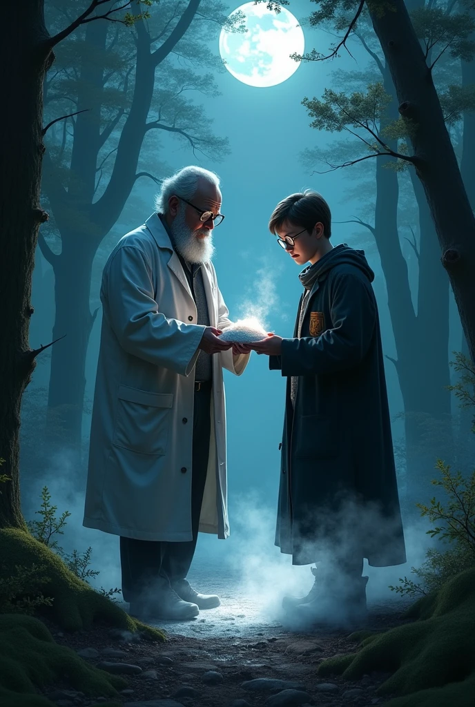 Walter White and Harry Potter found a bag of white powder that does wonders in the woods at night