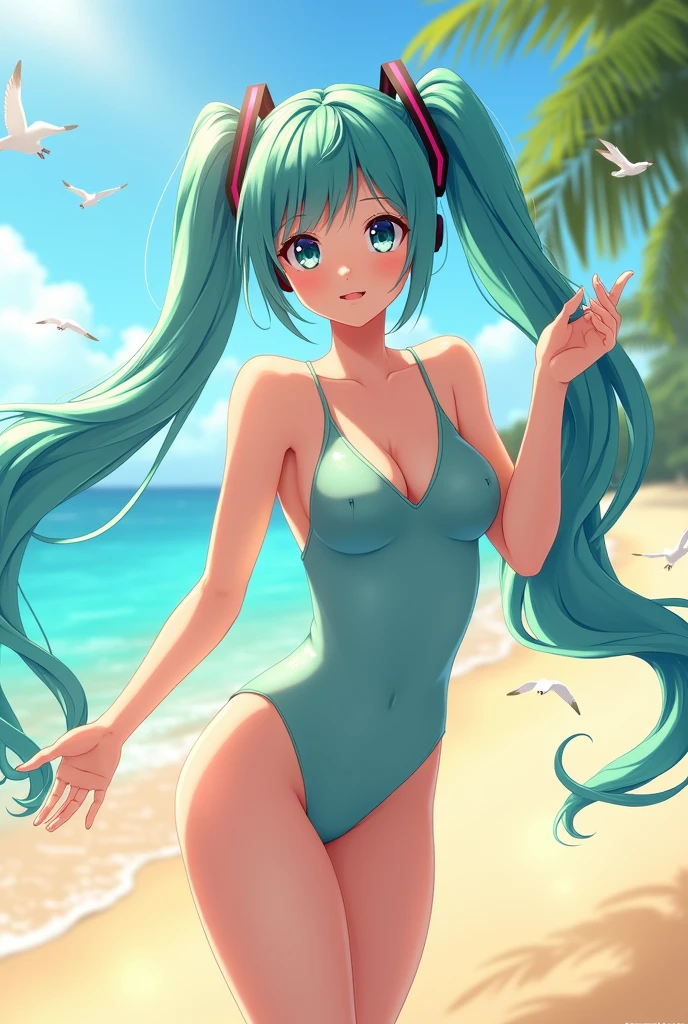 Hatsune Miku in swimsuit