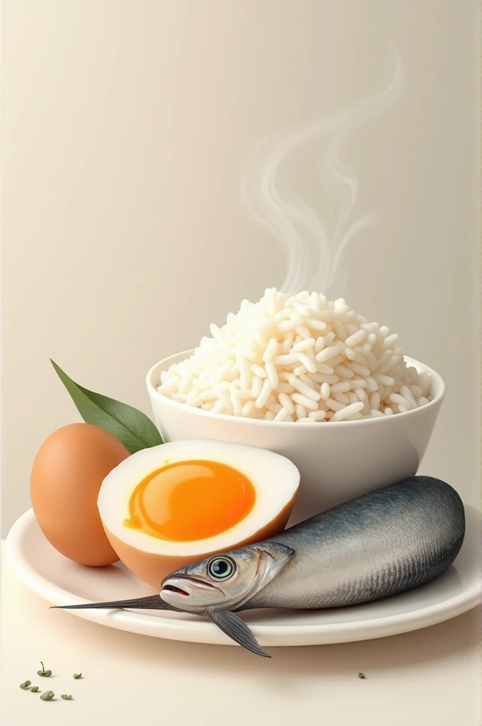 Egg, fish and ricw