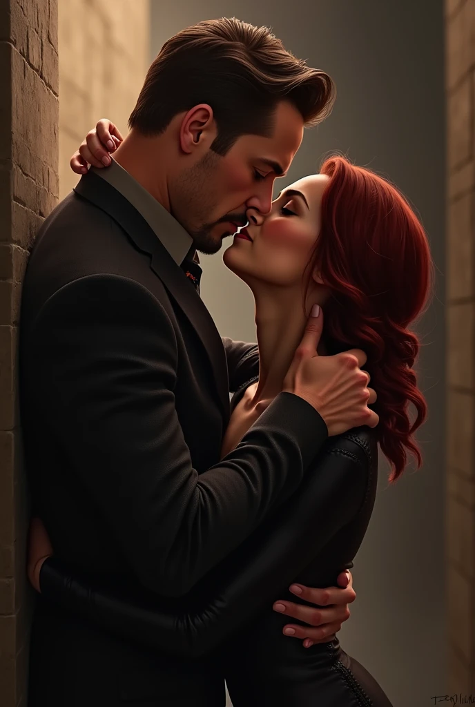 Tony stark kissing natasha romanoff