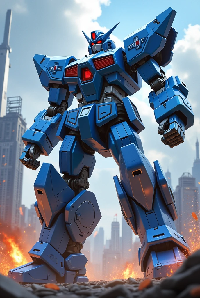 Omega blue robot defeats zeta white robot again