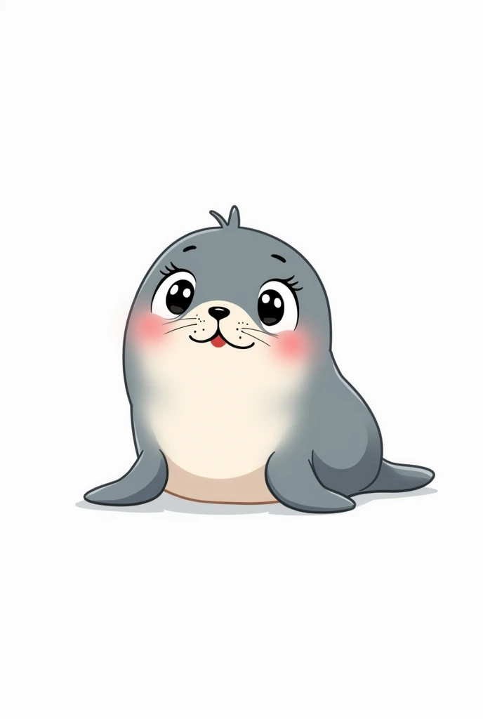 Seal cartoon white background