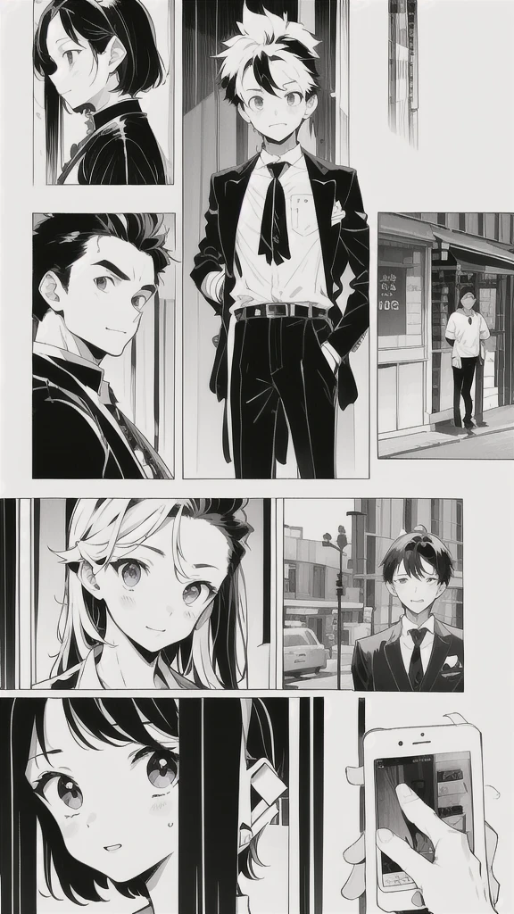 (masterpiece, Highest quality:1.2), Comic no Chrome、