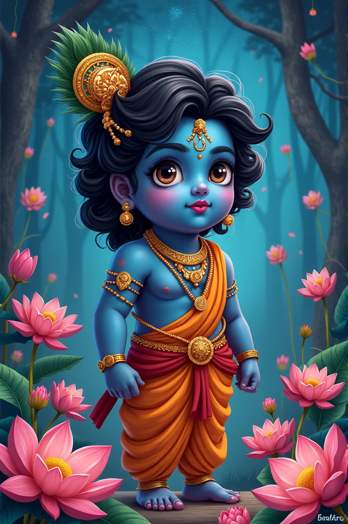 Sri krishna 2d drawing