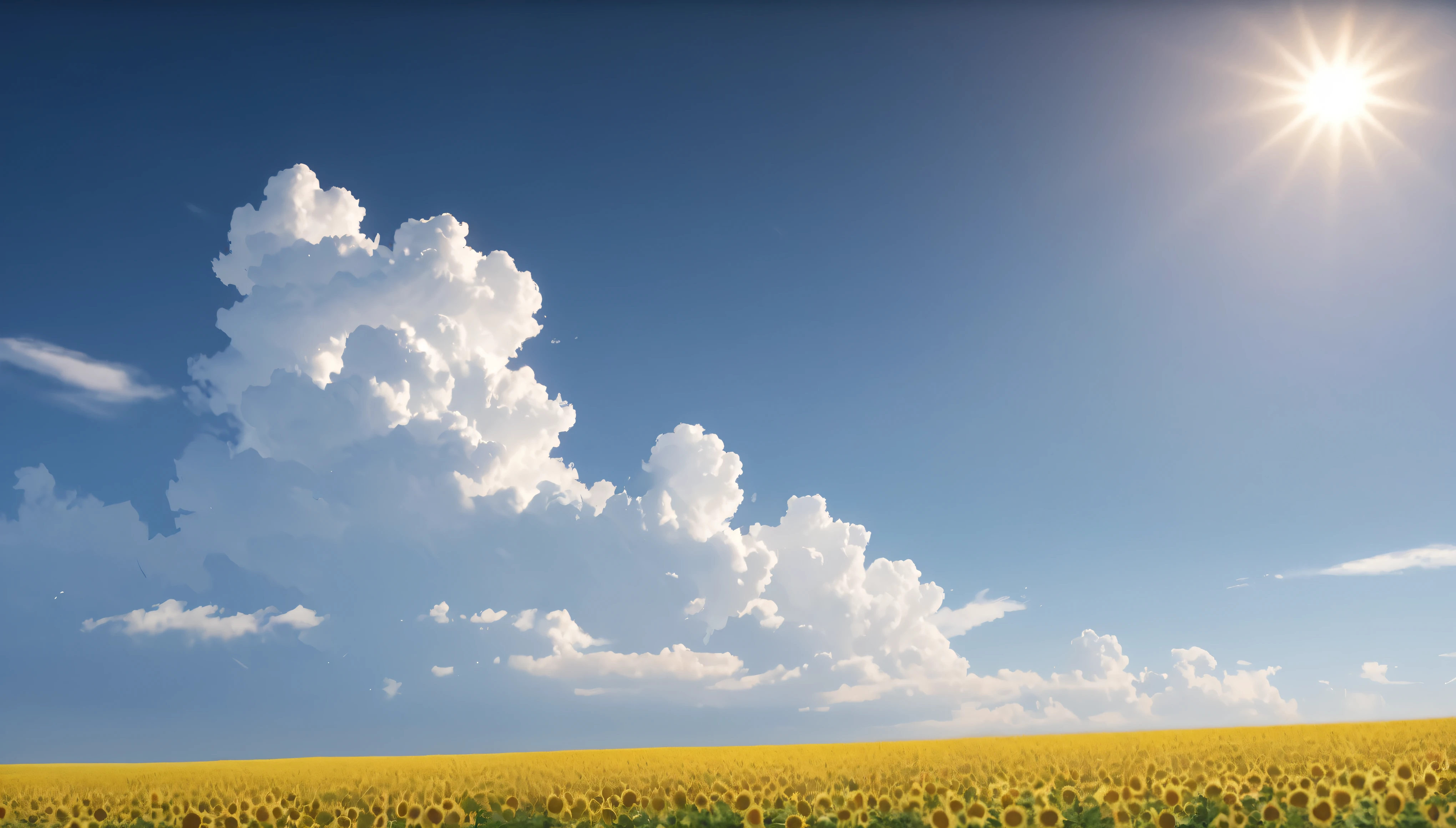 Summer sky,sunny,Daytime, (Highest quality,4K,8k,High resolution,masterpiece:1.2),Very detailed,(Realistic,photoRealistic,photo-Realistic:1.37),High resolution,超High resolution,Studio Lighting,Vibrant colors,Professional