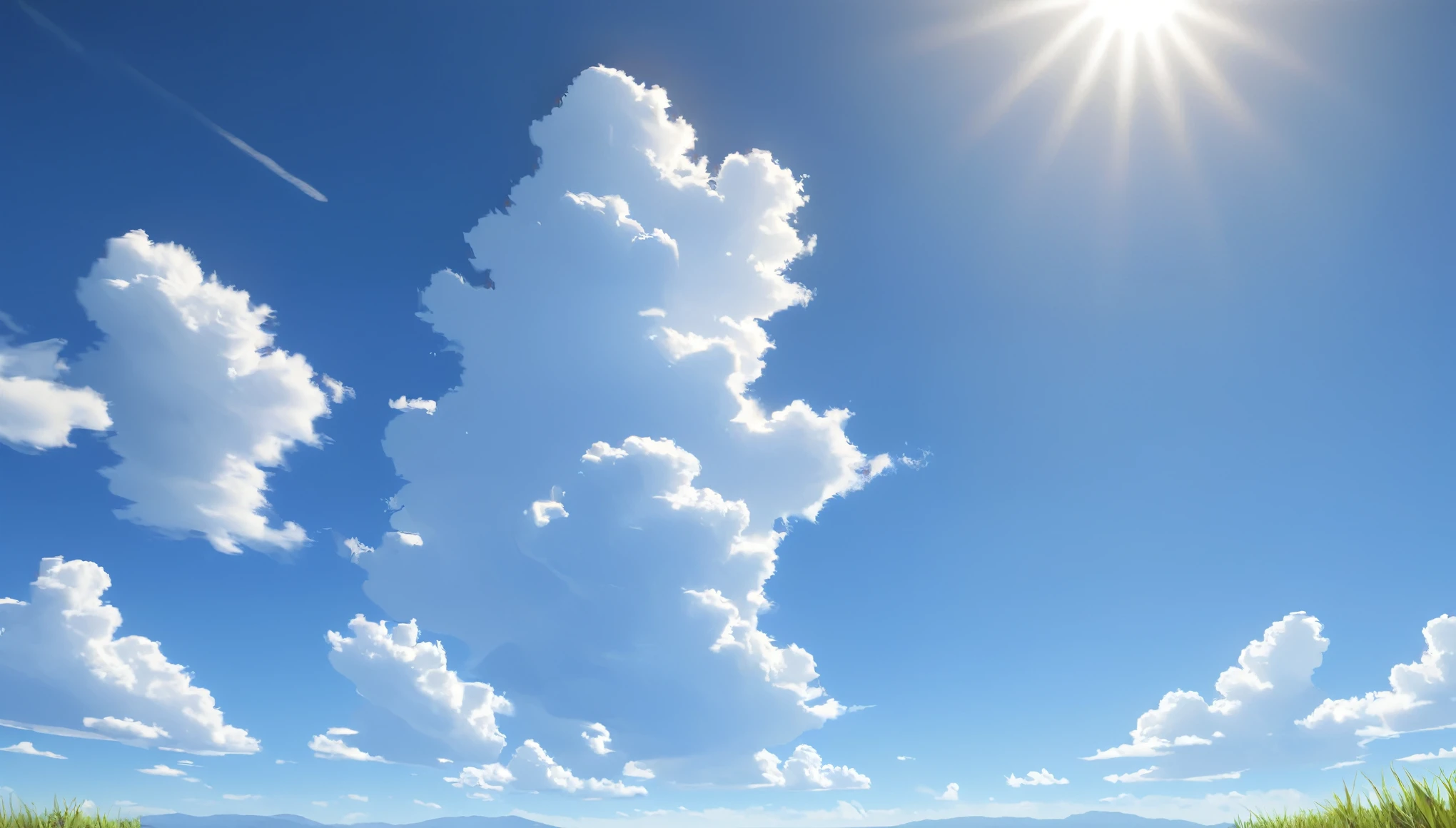 Summer sky,sunny,Daytime, (Highest quality,4K,8k,High resolution,masterpiece:1.2),Very detailed,(Realistic,photoRealistic,photo-Realistic:1.37),High resolution,超High resolution,Studio Lighting,Vibrant colors,Professional