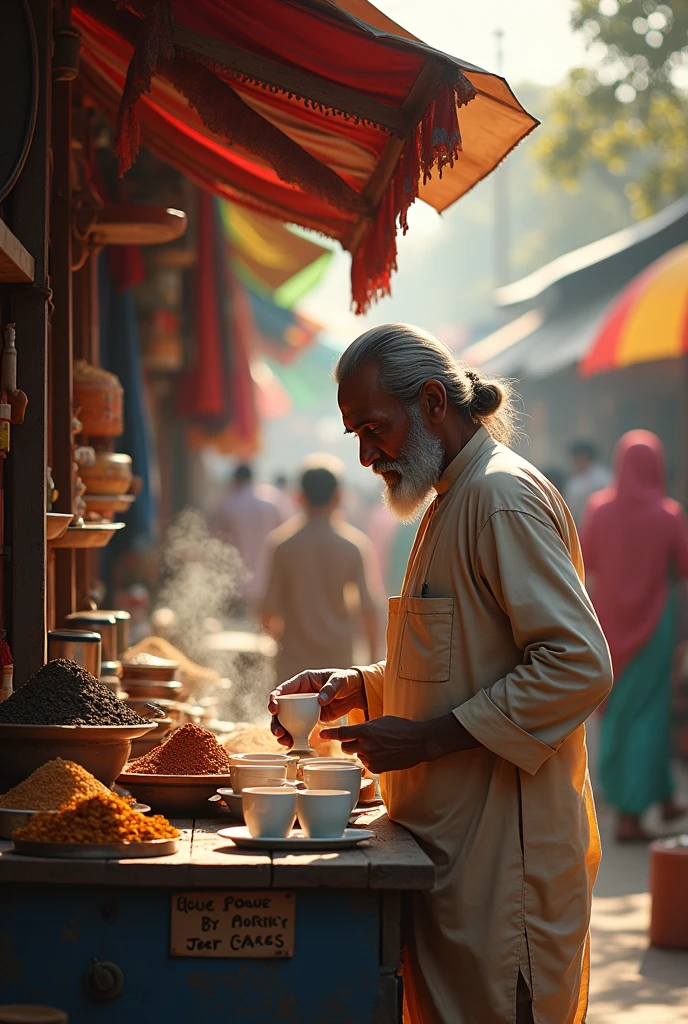 Make a Bangladesh man sell tea