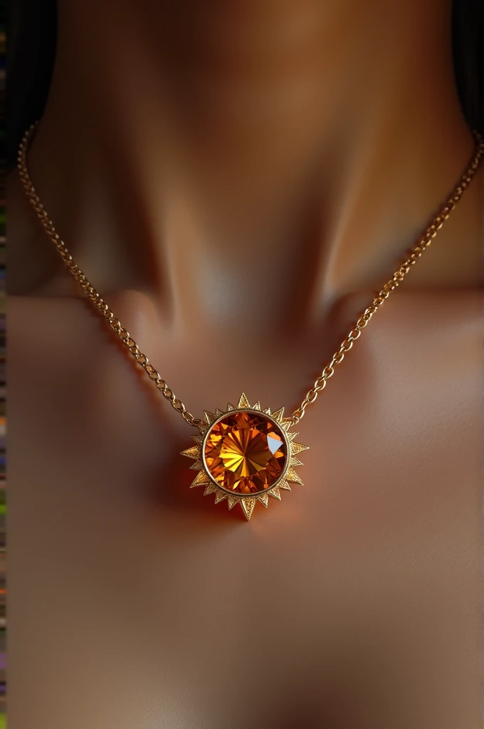 A beautiful gold chain with a tiger benton diamond