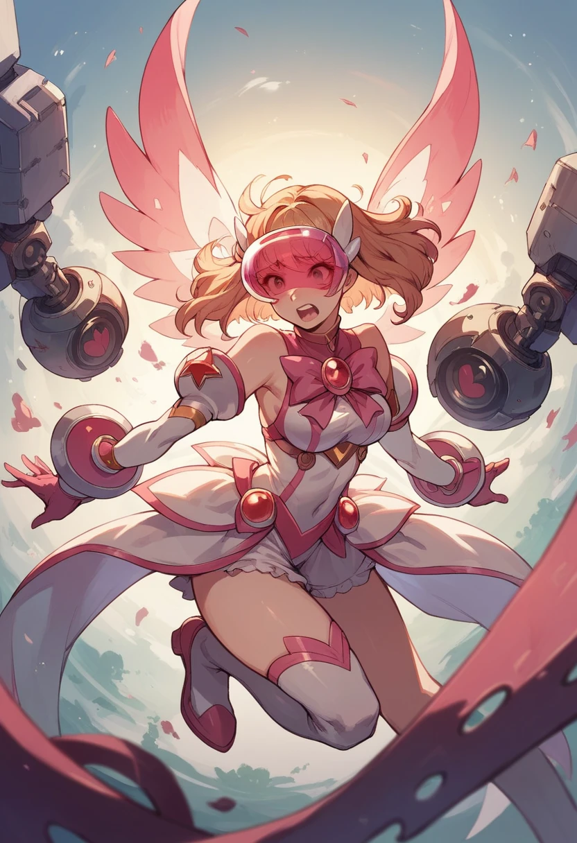Magical girl　Brainwashing Device　visor　Climax　Mechanical ????