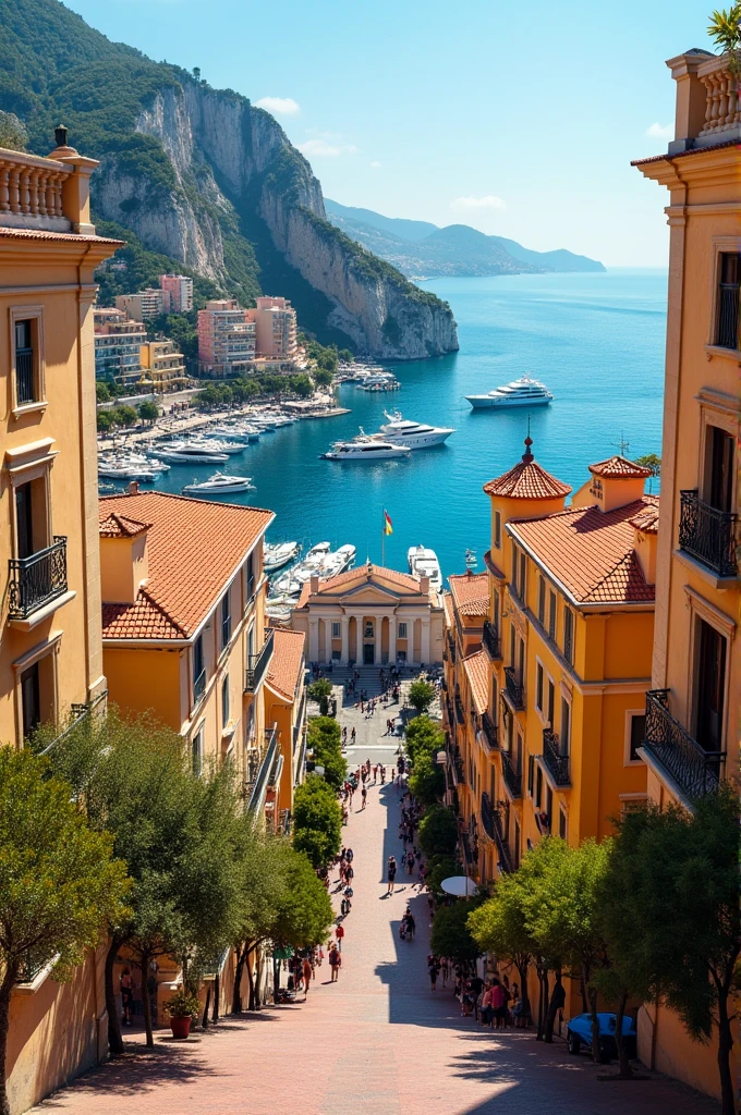 Make an 9:16 photo of an monaco country