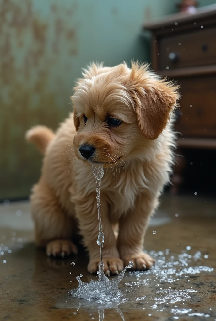 Water is leaking from the desi pussy 